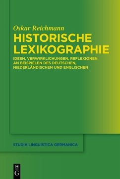 Historische Lexikographie (eBook, PDF) - Reichmann, Oskar