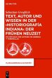 Text, Autor und Wissen in der... - Bild 1