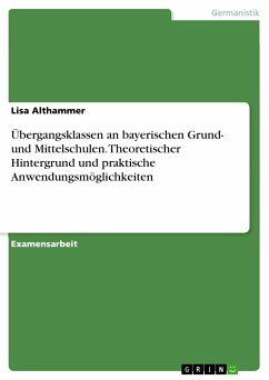 Übergangsklassen an bayerischen Grund- und Mittelschulen. Theoretischer Hintergrund und praktische Anwendungsmöglichkeiten (eBook, PDF)