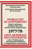World List of Universities 1977-78 / Liste Mondiale Des Universites