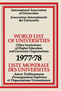 Cover World List of Universities 1977-78 / Liste Mondiale Des Universites