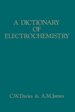 Cover A Dictionary of Electrochemistry