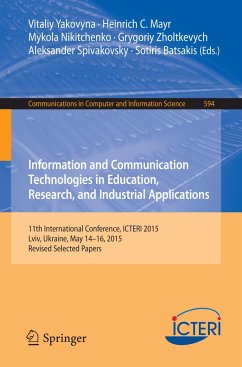 Information and Communication Technologies in Education, Research, and Industrial Applications