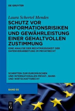 Schutz vor Informationsrisiken und Gewährleistung einer gehaltvollen Zustimmung (eBook, PDF) Cover Schutz vor Informationsrisiken und Gewährleistung einer gehaltvollen Zustimmung (eBook, PDF)
