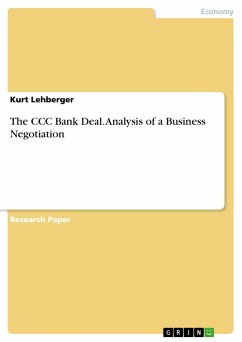 The CCC Bank Deal. Analysis of a Business Negotiation