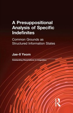 Cover A Presuppositional Analysis of Specific Indefinites (eBook, PDF)