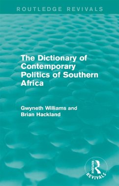 Cover The Dictionary of Contemporary Politics of Southern Africa (eBook, ePUB)
