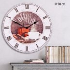 Wanduhr &quote;Coffee Time&quote; groß