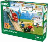 BRIO World 33773 Eisenbahn Starter Set A - Die ideale erste Holzeisenbahn mit Tunnel und Figuren - Kleinkinderspielzeug