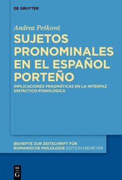 Sujetos pronominales en el español porteño (eBook, ePUB) - Peskova, Andrea