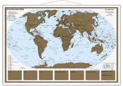 Stiefel Rubbelkarte Staaten der Erde, mit Metallbeleistung