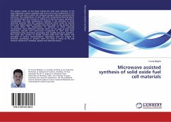 Microwave assisted synthesis of solid oxide fuel cell materials