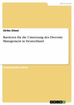 Barrieren für die Umsetzung des Diversity Management in Deutschland (eBook, PDF)