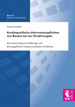 Kreditspezifische Informationspflichten von Banken bei der Kreditvergabe