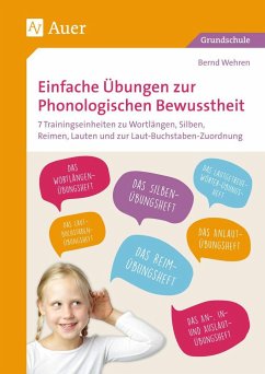 Einfache Übungen zur Phonologischen Bewusstheit - Wehren, Bernd