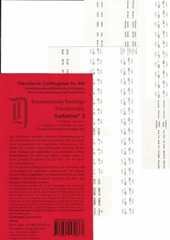 DürckheimRegister® SARTORIUS II - Internationale Verträge, Europarecht - Herrmann, Alexander; Dürckheim, Constantin von