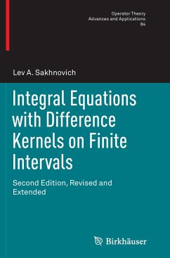 Integral Equations with Difference Kernels on Finite Intervals - Sakhnovich, Lev