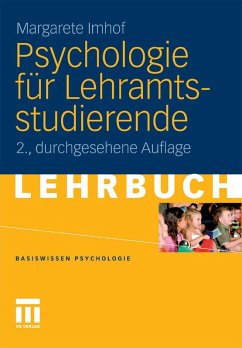 Psychologie für Lehramtsstudierende (eBook, PDF) - Imhof, Margarete