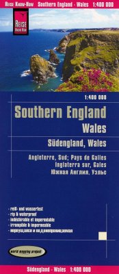 Reise Know-How Landkarte Südengland, Wales (1:400.000). Southern England, Wales / Angleterre Süd, Pays de Galles / Inglaterra sur, Gales - Reise Know-How Verlag Peter Rump