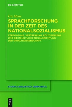 Sprachforschung in der Zeit des Nationalsozialismus (eBook, ePUB) - Maas, Utz