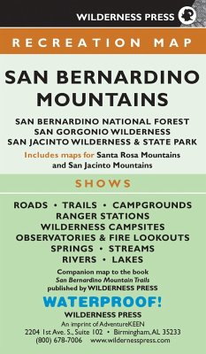 Map San Bernardino Mountains - Wilderness Press