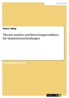Cover Theorie-Ansätze und Bewertungsverfahren für Standortentscheidungen (eBook, ePUB)