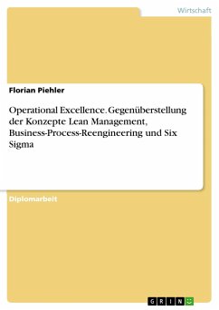 Operational Excellence. Gegenüberstellung der Konzepte Lean Management, Business-Process-Reengineering und Six Sigma - Piehler, Florian