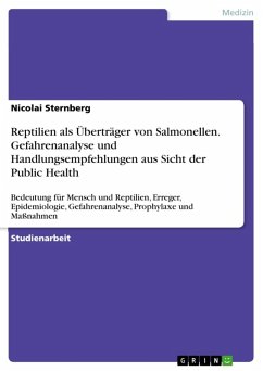 Reptilien als Überträger von Salmonellen. Gefahrenanalyse und Handlungsempfehlungen aus Sicht der Public Health (eBook, ePUB)