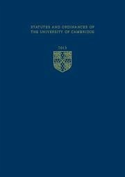 Statutes and Ordinances of the University of Cambridge 2015