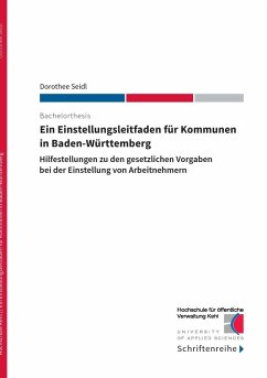 Ein Einstellungsleitfaden für Kommunen in Baden-Württemberg (eBook, ePUB) - Seidl, Dorothee