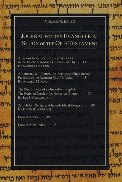 Journal for the Evangelical Study of the Old Testament, 4.2