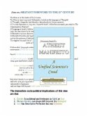 ArtemisSmith's ATHEIST MANIFESTO a Unified Scientist's Creed