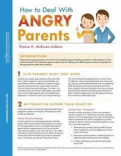 How to Deal with Angry Parents Quick Reference Guide - McEwan-Atkins, Elaine