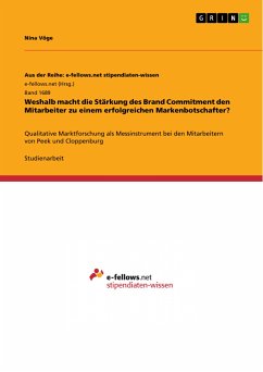 Weshalb macht die Stärkung des Brand Commitment den Mitarbeiter zu einem erfolgreichen Markenbotschafter? (eBook, PDF)