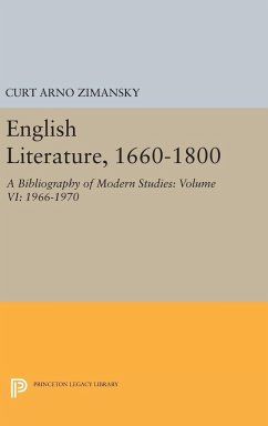 English Literature, 1660-1800 - Zimansky, Curt Arno