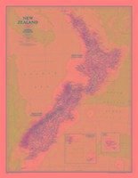 National Geographic New Zealand Wall Map - Classic (23.5 X 30.25 In) - National Geographic Maps