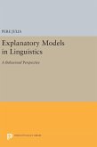 Explanatory Models in Linguistics