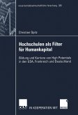 Hochschulen als Filter für Humankapital (eBook, PDF)