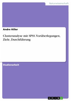 Clusteranalyse mit SPSS. Vorüberlegungen, Ziele, Durchführung - Hiller, Andre