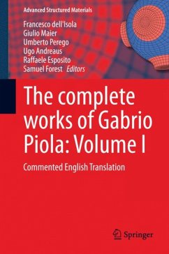 The complete works of Gabrio Piola: Volume I (eBook, PDF)