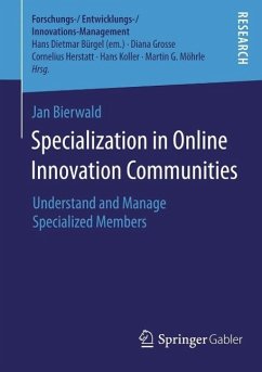 Cover Specialization in Online Innovation Communities (eBook, PDF)