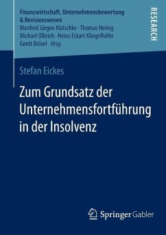 Cover Zum Grundsatz der Unternehmensfortführung in der Insolvenz (eBook, PDF)
