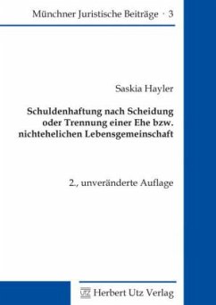 Schuldenhaftung nach Scheidung oder Trennung einer Ehe bzw. nichtehelichen Lebensgemeinschaft - Hayler, Saskia