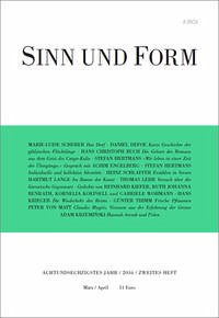 Sinn und Form 2/2016