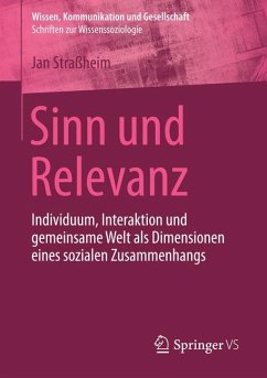 Sinn und Relevanz (eBook, PDF) - Straßheim, Jan