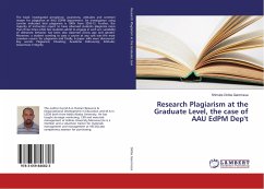 Research Plagiarism at the Graduate Level, the case of AAU EdPM Dep't