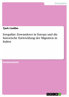 Irreguläre Zuwanderer in Europa und die historische Entwicklung der Migration in Italien - Liedtke, Tjark