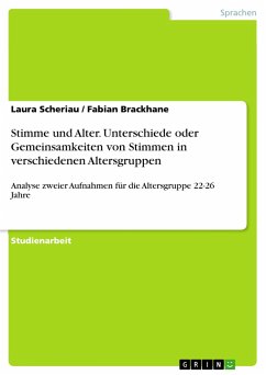 Stimme und Alter. Unterschiede oder Gemeinsamkeiten von Stimmen in verschiedenen Altersgruppen - Scheriau, Laura;Brackhane, Fabian