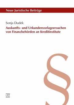 Auskunfts- und Urkundenvorlageersuchen von Finanzbehörden an Kreditinstitute (eBook, PDF) - Dudek, Sonja