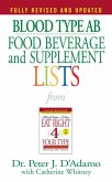 Blood Type AB Food, Beverage and Supplement Lists (eBook, ePUB)